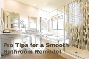bathroom sketching with text Pro Tips for a Smooth Bathroom Remodel